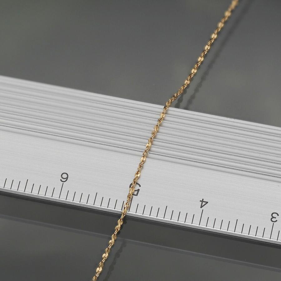 ネックレス チェーン 18金 イエローゴールド S字ツイストチェーン 幅