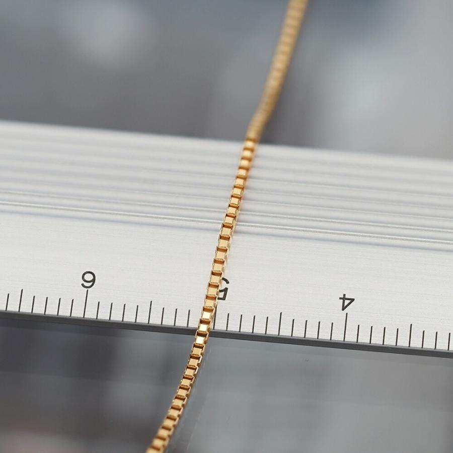 ネックレス チェーン 18金 イエローゴールド ベネチアンチェーン 幅1.0mm｜鎖 K18YG k18 18k 貴金属 ジュエリー レディース メンズの画像