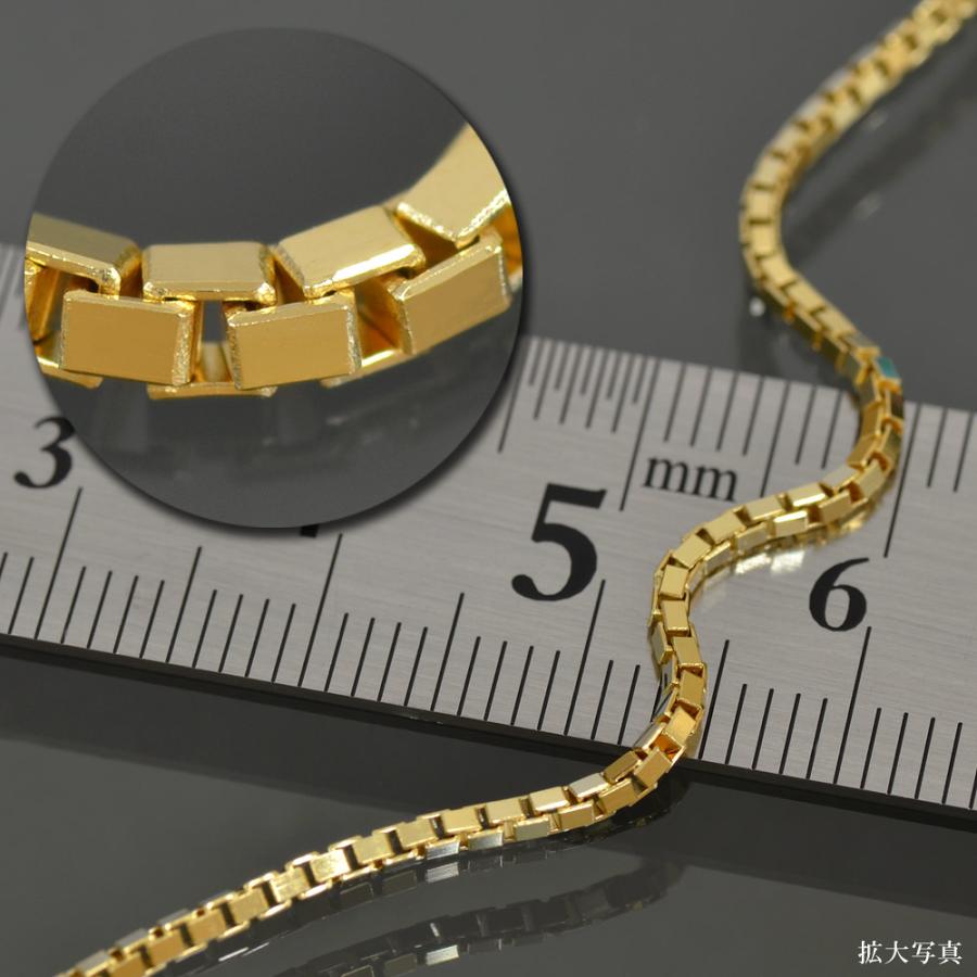 ネックレス チェーン 18金 イエローゴールド ベネチアンチェーン 幅1.4 