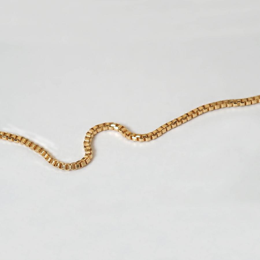 (C090403)K18 チェーン YG ベネチアン ネックレス 18金 18金 ベネチアン チェーン ネックレス 50cm 幅0.8mm K18 YG