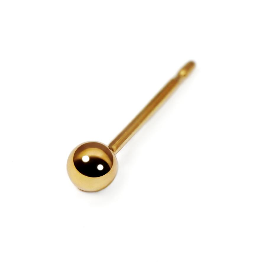 バラ売り/1個】 ピアス 18金 イエローゴールド シャカ玉ボールピアス