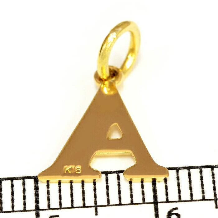 ペンダントトップ 18金 イエローゴールド A イニシャルのペンダント Mサイズ ペンダントヘッドのみ｜K18YG 18k 貴金属 レディース メンズの画像