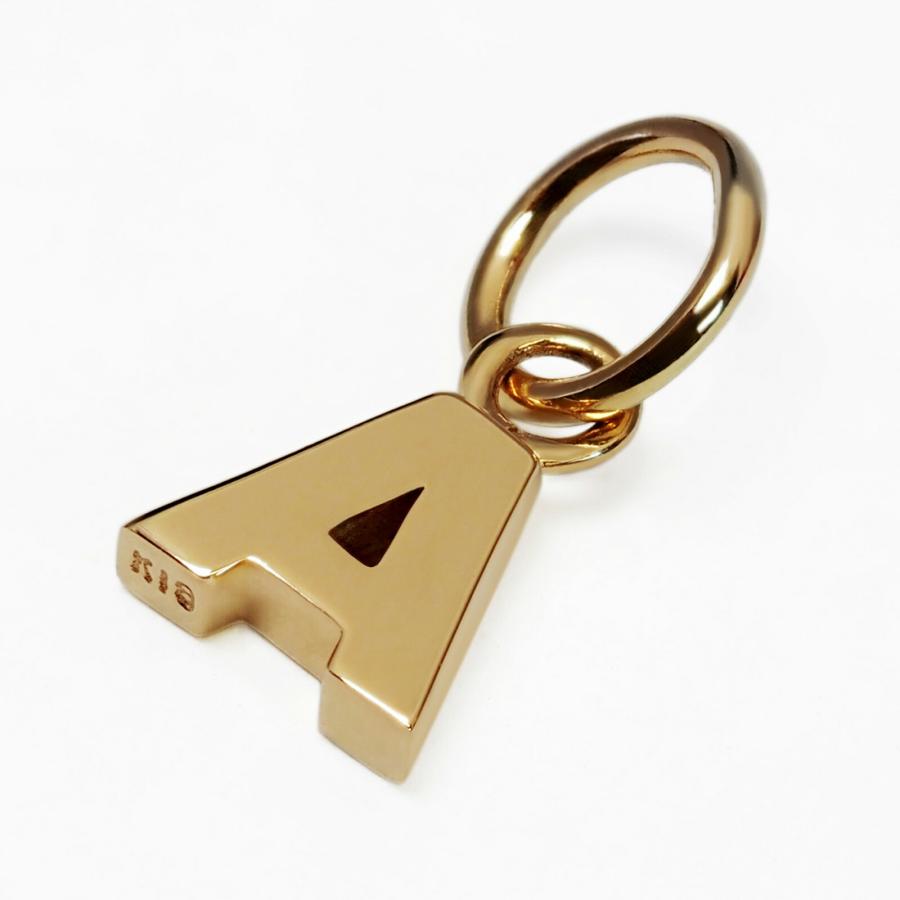 ペンダントトップ 18金 イエローゴールド A イニシャルのペンダント SSサイズ ペンダントヘッドのみ｜K18YG 18k 貴金属 レディース メンズの画像
