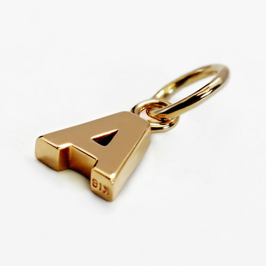 ペンダントトップ 18金 イエローゴールド A イニシャルのペンダント SSサイズ ペンダントヘッドのみ｜K18YG 18k 貴金属 レディース メンズの画像
