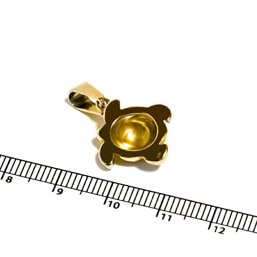 ペンダントトップ 18金 イエローゴールド ハワイアンジュエリー ウミガメ ペンダントヘッドのみ｜K18YG 18k 貴金属 レディース メンズの画像