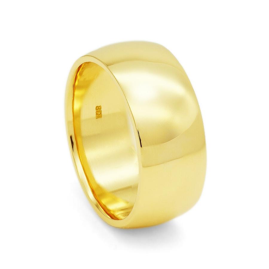 指輪 18金 イエローゴールド 甲丸リング 幅10.0mm ピンキーリングも