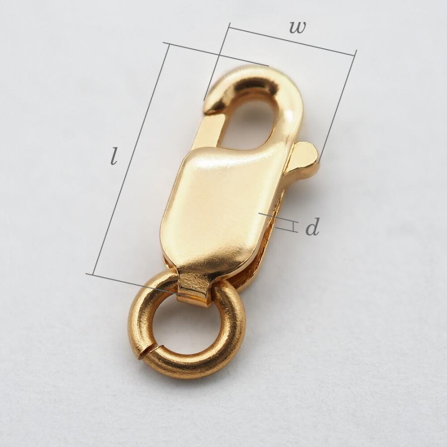 18kゴールドネックレス ロブスタークラスプ 1個売り】 留め具 18金 イエローゴールド フック ロブスター