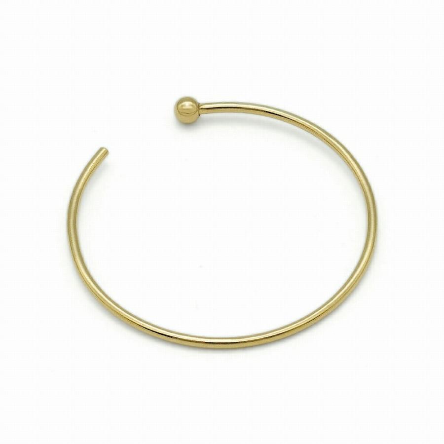 ピアスパーツ 18金 イエローゴールド フープピアスパーツ ラウンド型 線径0.70mm 直径20.0mm｜手芸用品 部品 【クリスメラキャッチ】 K18YG 貴金属