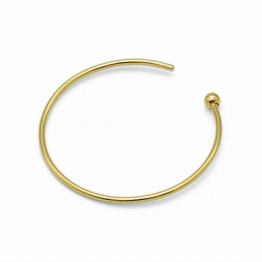 ピアスパーツ 18金 イエローゴールド フープピアスパーツ ラウンド型 線径0.70mm 直径20.0mm｜手芸用品 部品 【クリスメラキャッチ】 K18YG 貴金属