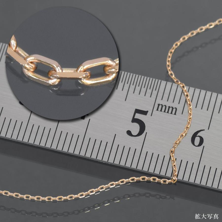 ブレスレット ファッション チェーン 18金 ピンクゴールド 4面カット小豆チェーン 幅0 8mm 長さ19cm ブレスレット 鎖 18金