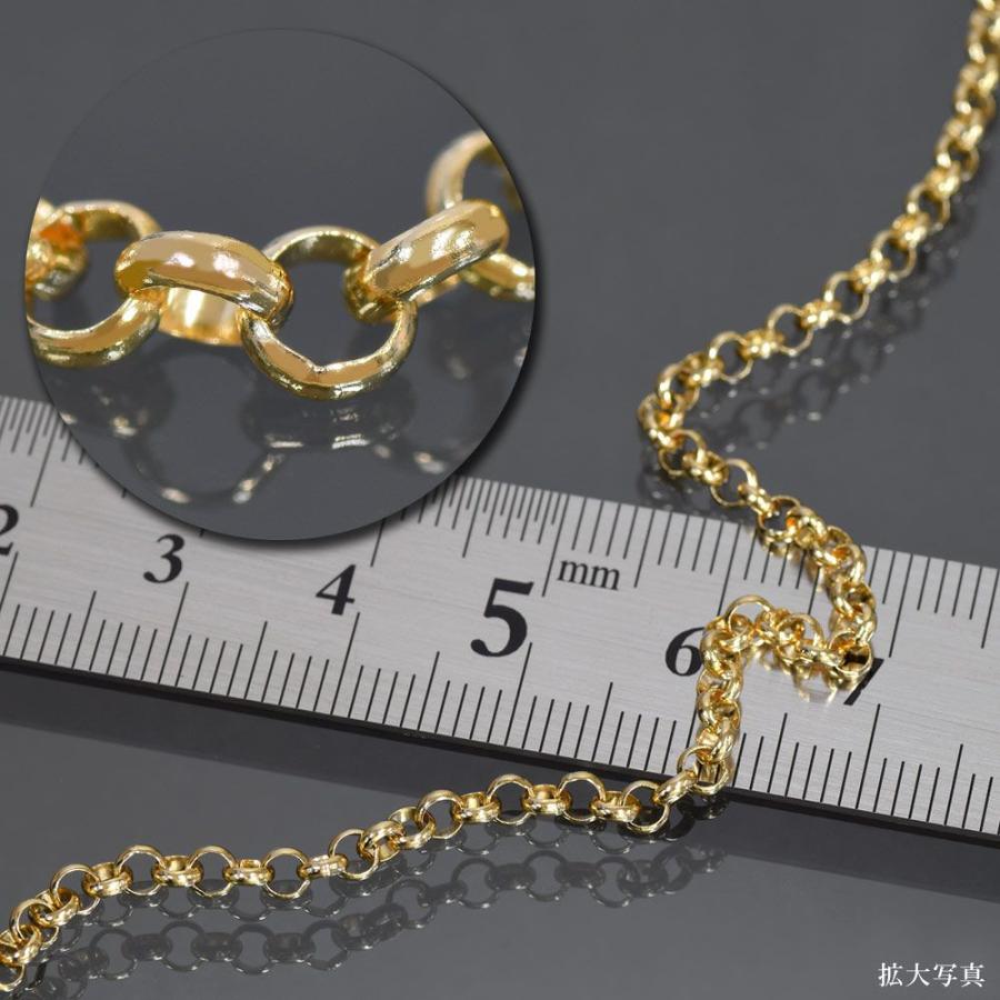 ネックレス チェーン 18金 イエローゴールド ロールチェーン 幅3.0mm ネックレス チェーン 18金 イエローゴールド ロールチェーン 幅3.0mm