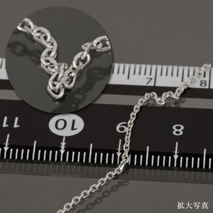 ネックレス チェーン PT850 プラチナ 4面カット小豆チェーン 幅1.2mm 