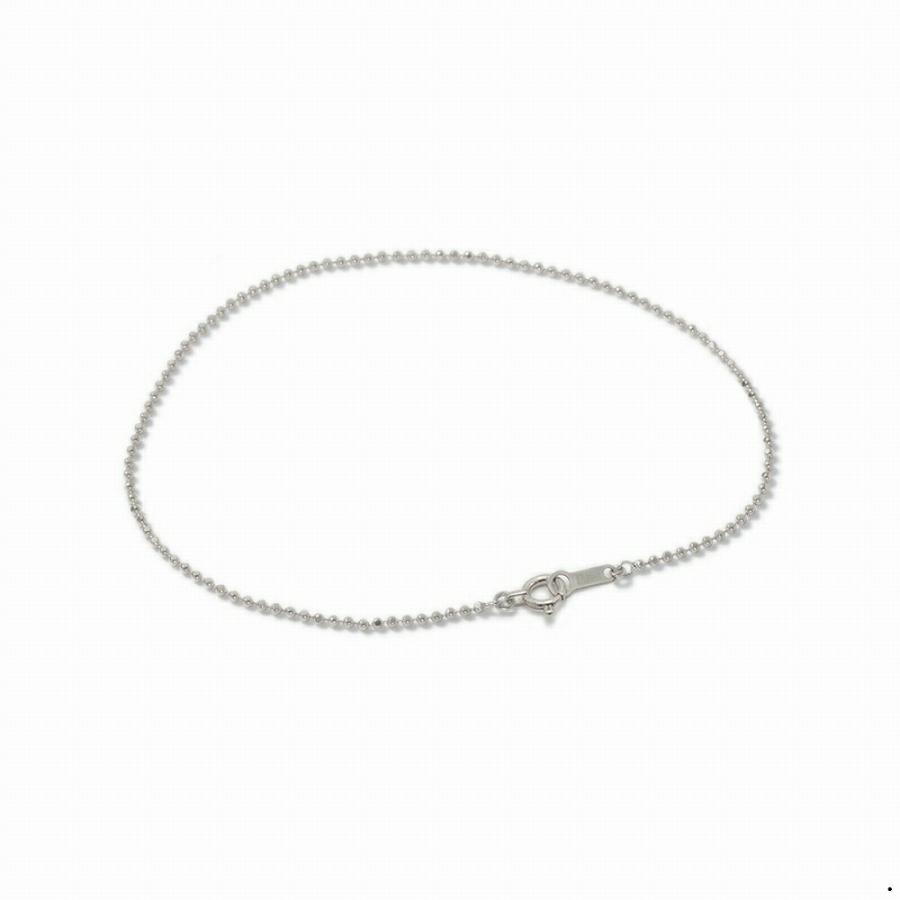 ブレスレット チェーン PT850 プラチナ カットボールチェーン 幅1.2mm