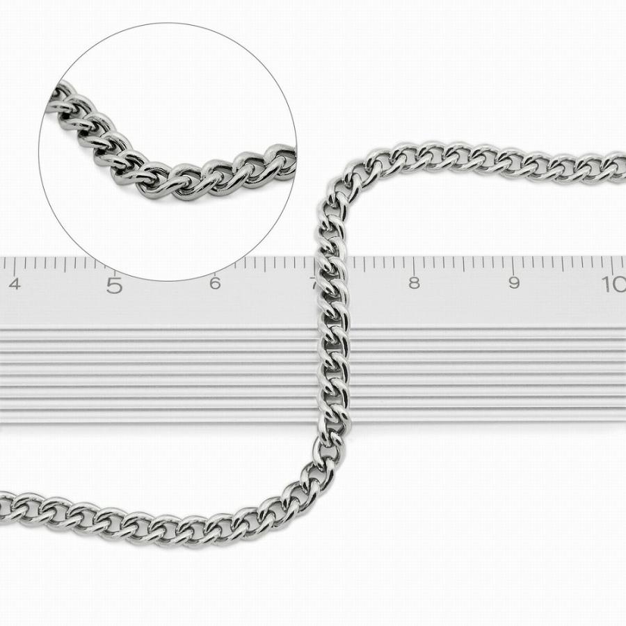 【特価商品】純チタンネックレス 喜平チェーン3.4mm幅 ネックレス チェーン 純チタン カット無し喜平チェーン 幅3.4mm 長さ