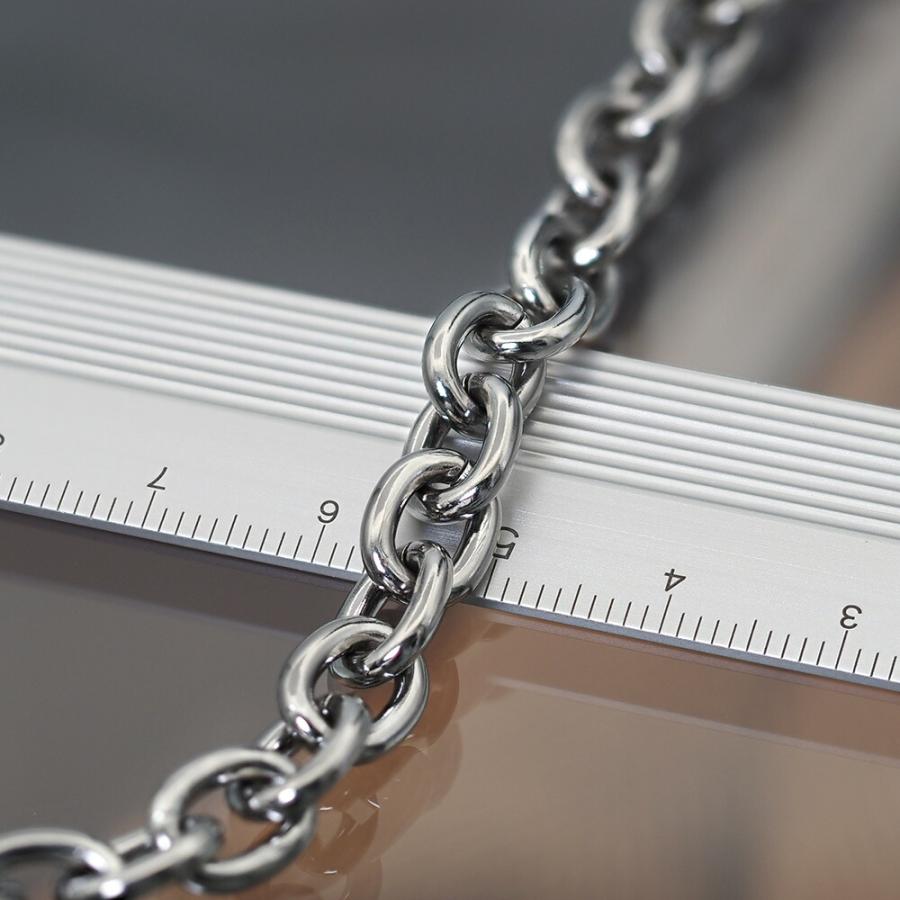 ネックレス チェーン 純チタン スクリューチェーン 幅6.8mm 長さ
