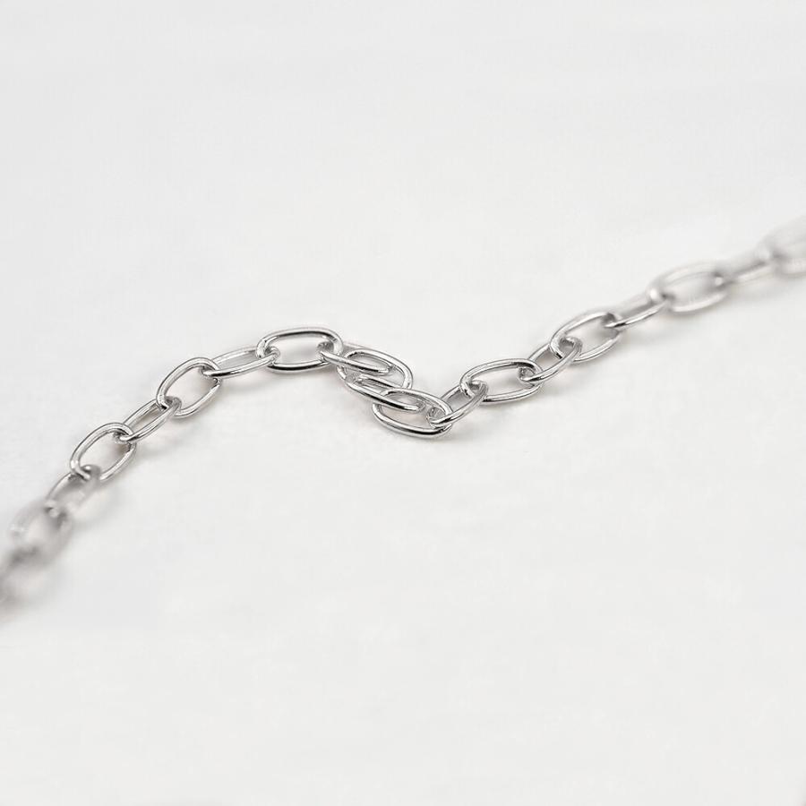 アンクレット チェーン PT850 プラチナ ふんわりロング小豆チェーン 幅1.0mm 長さ24cm｜鎖 850pt 貴金属 ジュエリー レディース メンズの画像