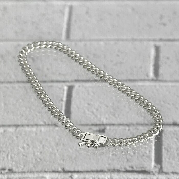 ブレスレット チェーン PT850 プラチナ 2面カット喜平チェーン 幅4.65