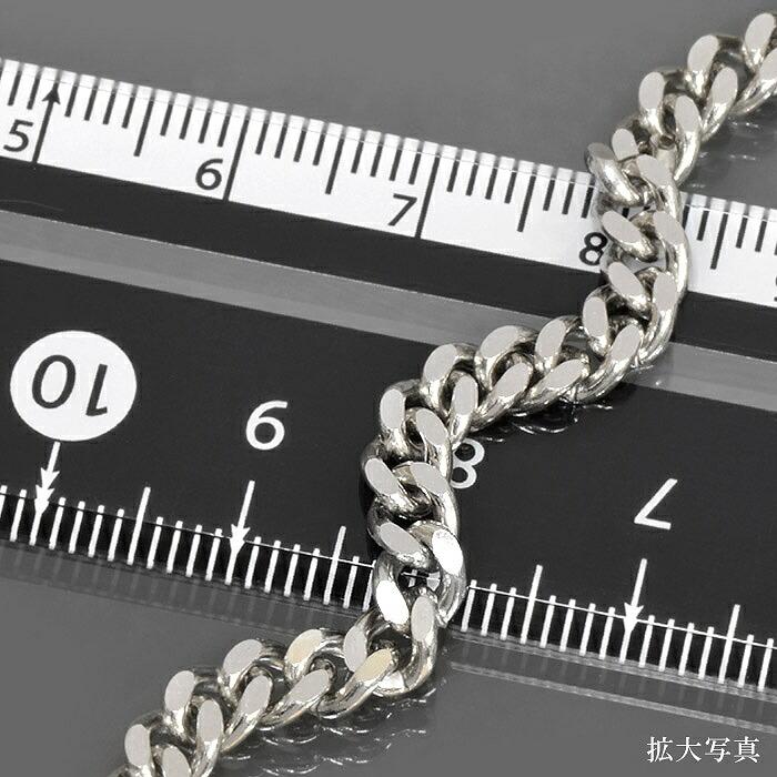 ブレスレット チェーン PT850 プラチナ 2面カット喜平チェーン