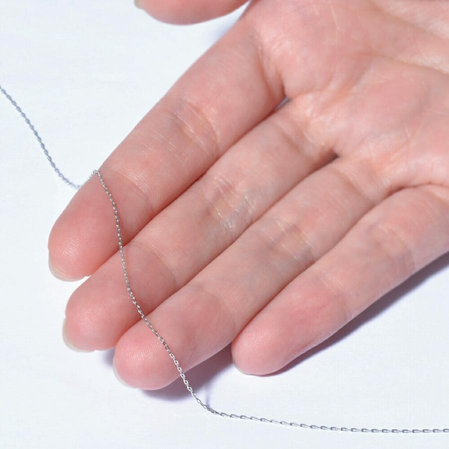 ブレスレット チェーン PT850 プラチナ 4面カット小豆チェーン 幅0.5mm｜鎖 850pt 貴金属 ジュエリー レディース メンズの画像