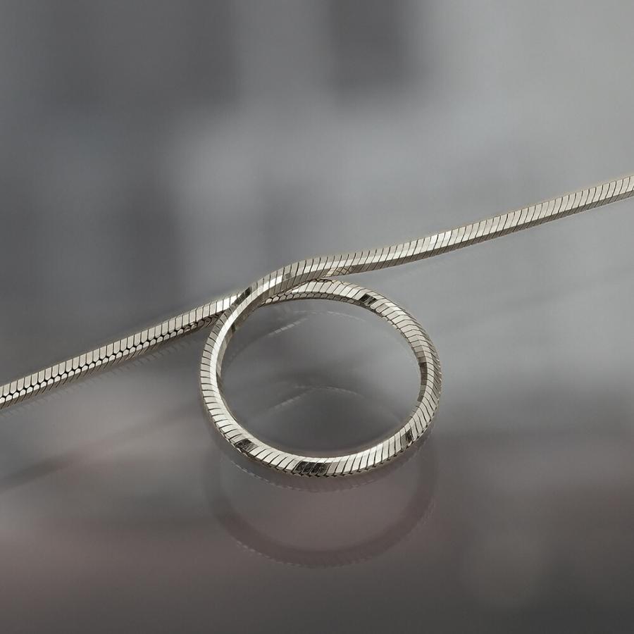 ブレスレット チェーン PT850 プラチナ 8面カットスネークチェーン 幅