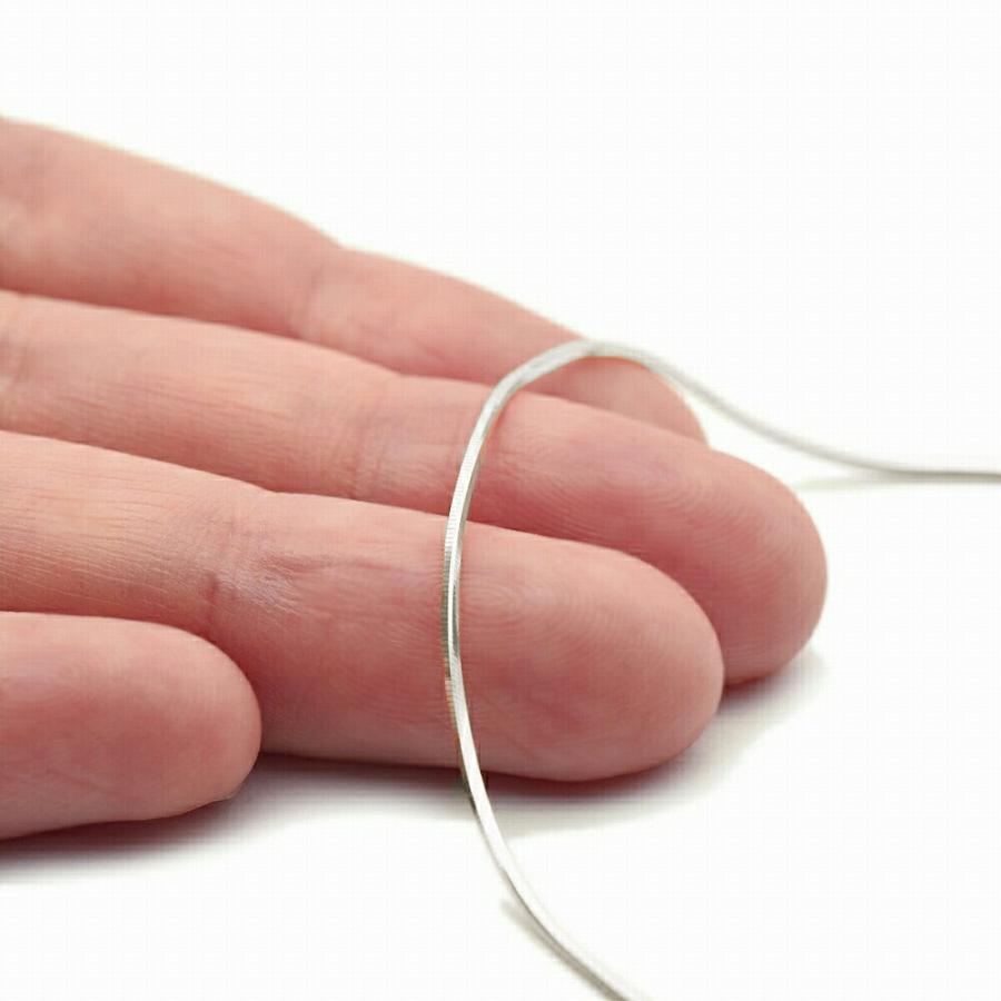 ブレスレット チェーン PT850 プラチナ 8面カットスネークチェーン 幅