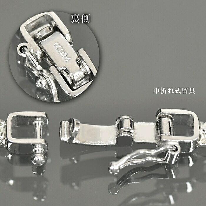 ブレスレット チェーン PT850 プラチナ 6面カットダブル喜平チェーン 幅3.8mm｜鎖 850pt 貴金属 ジュエリー レディース メンズの画像
