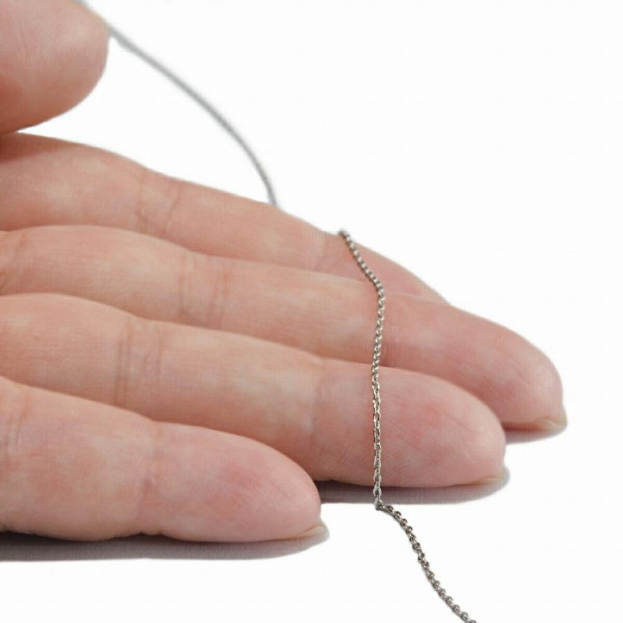 メガネチェーン PT850 プラチナ 小豆チェーン（筒型） 幅1.0mm 長さ