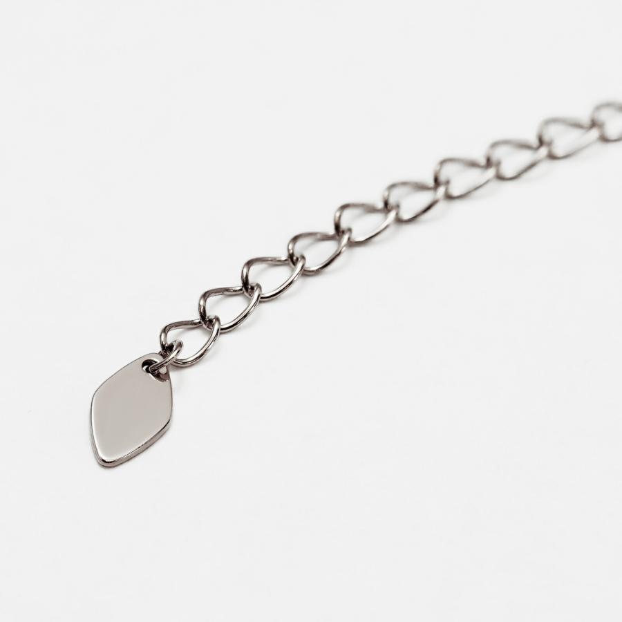 ネックレス用の延長アジャスター PT850 プラチナ 荒喜平（ひし形） 幅2.1mm｜鎖 850pt 貴金属 ジュエリー レディース メンズ_2