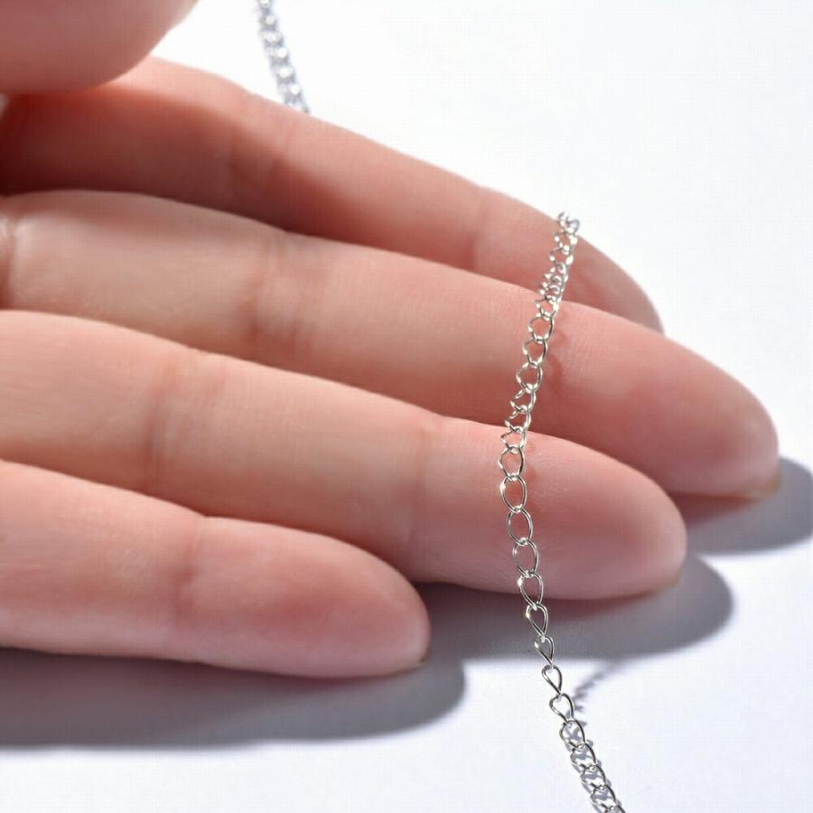 ネックレス用の延長アジャスター PT850 プラチナ 荒喜平（ラウンド） 幅2.1mm｜鎖 850pt 貴金属 ジュエリー レディース メンズ_2
