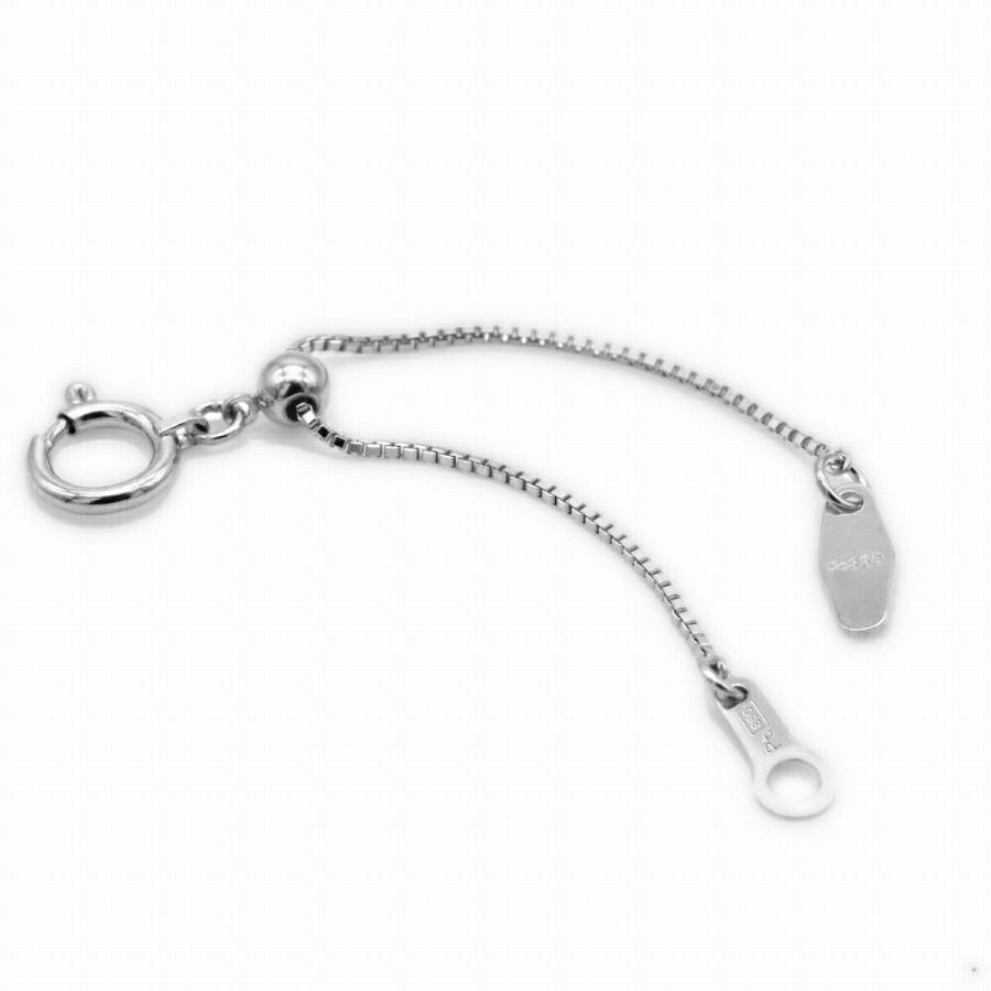 ネックレス用の延長アジャスター PT850 プラチナ スライド式（スリムな