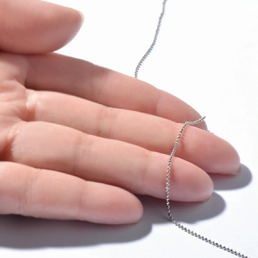 ネックレス チェーン PT850 プラチナ カットボールチェーン 幅1.0mm