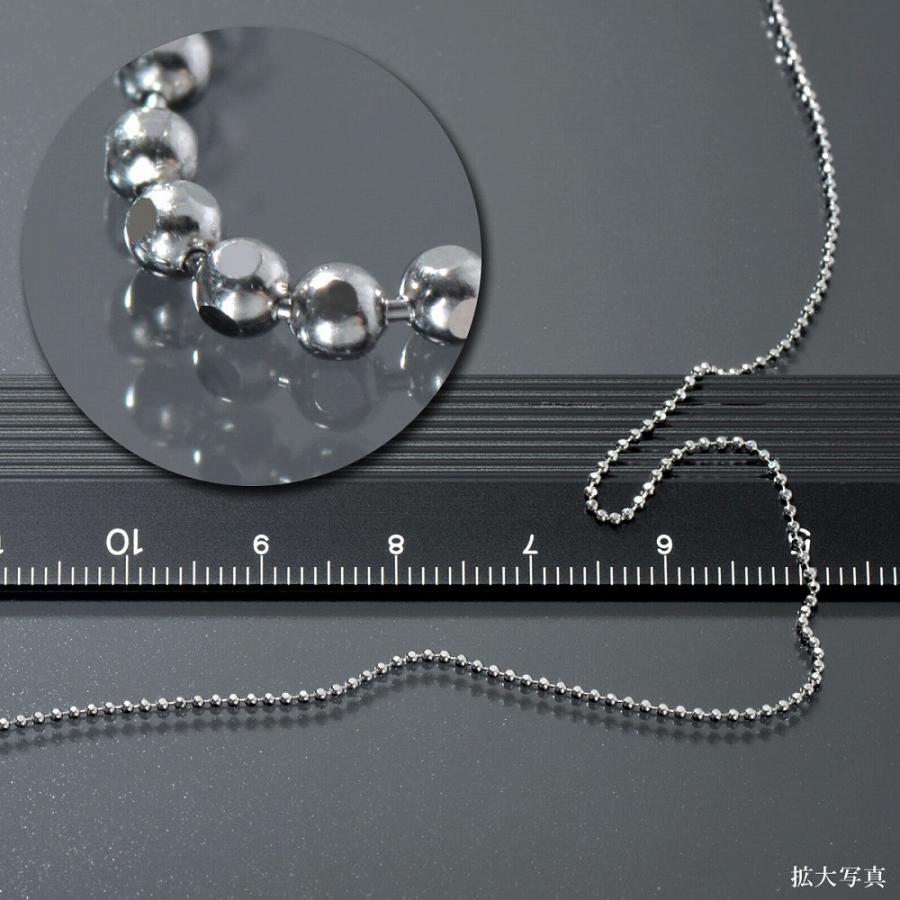 ネックレス チェーン PT850 プラチナ カットボールチェーン 幅1.0mm