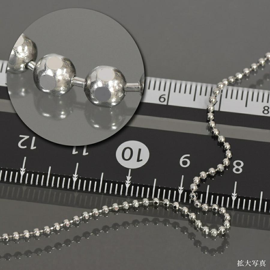 ネックレス チェーン PT850 プラチナ カットボールチェーン 幅1.5mm