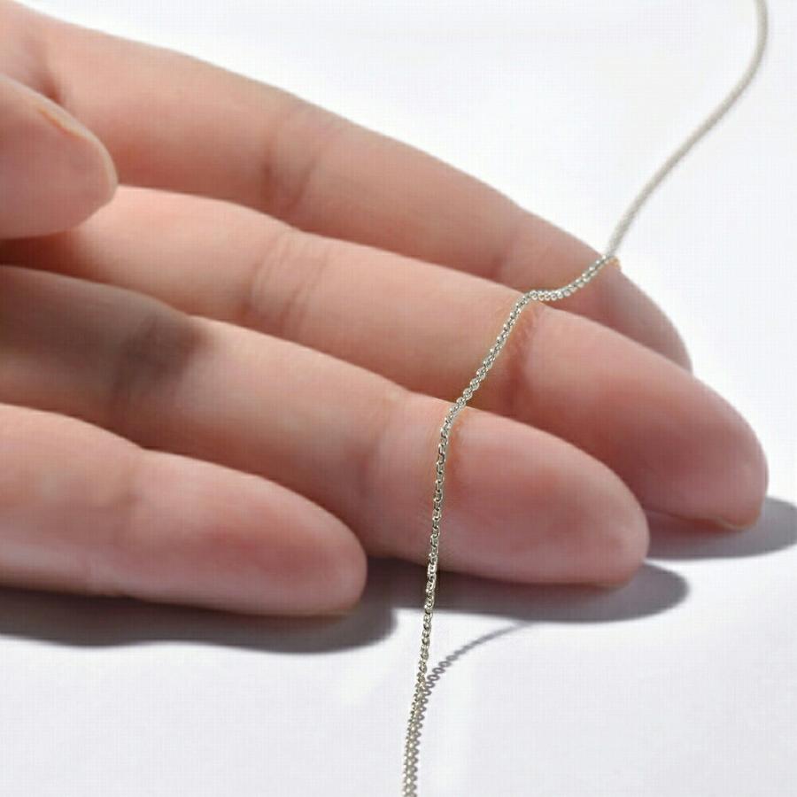 ネックレス チェーン PT850 プラチナ フラット小豆チェーン 幅0.7mm