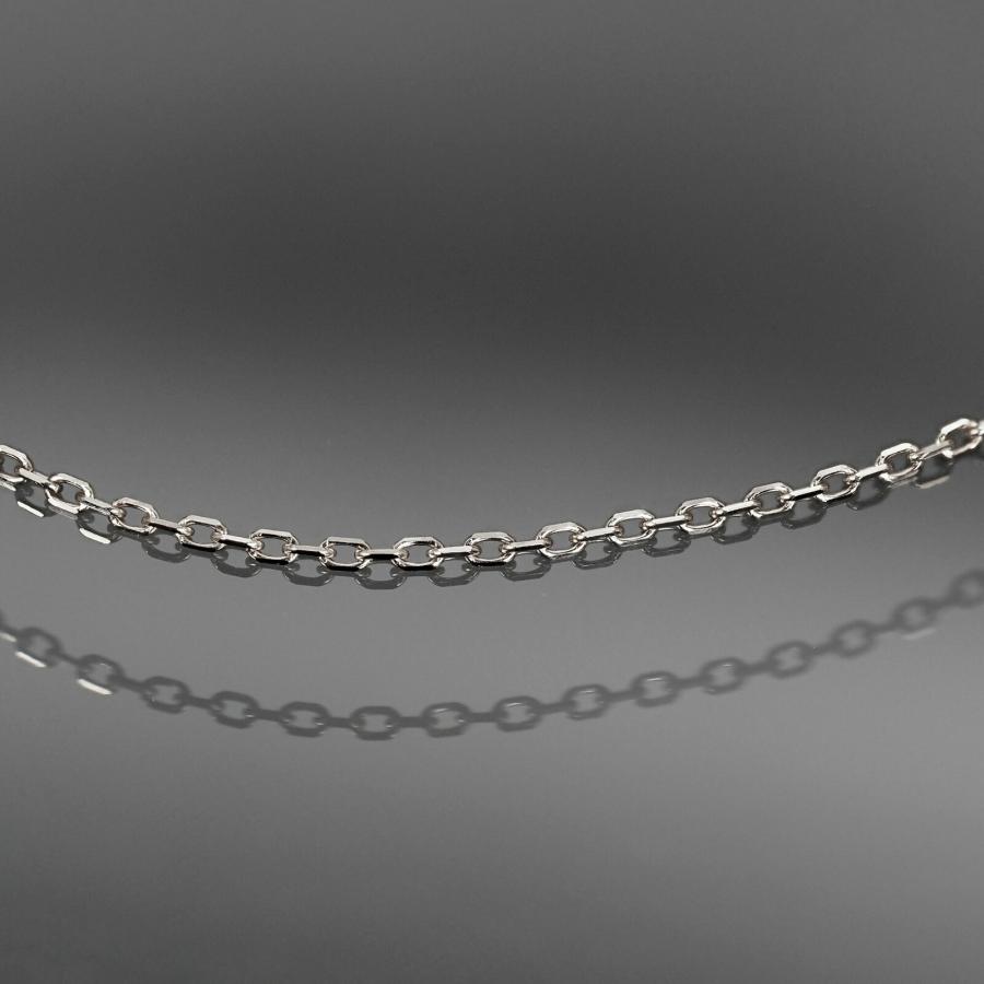 ネックレス チェーン PT850 プラチナ 4面カット小豆チェーン 幅0.9mm