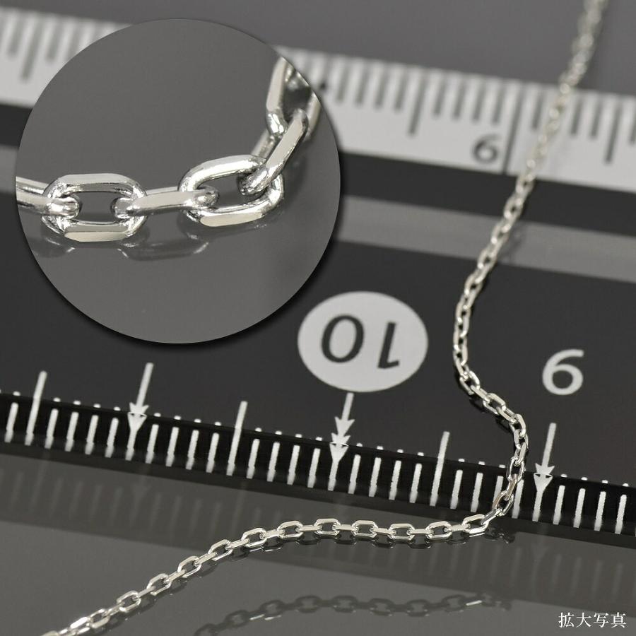 ネックレス チェーン PT850 プラチナ 4面カット小豆チェーン 幅0.9mm