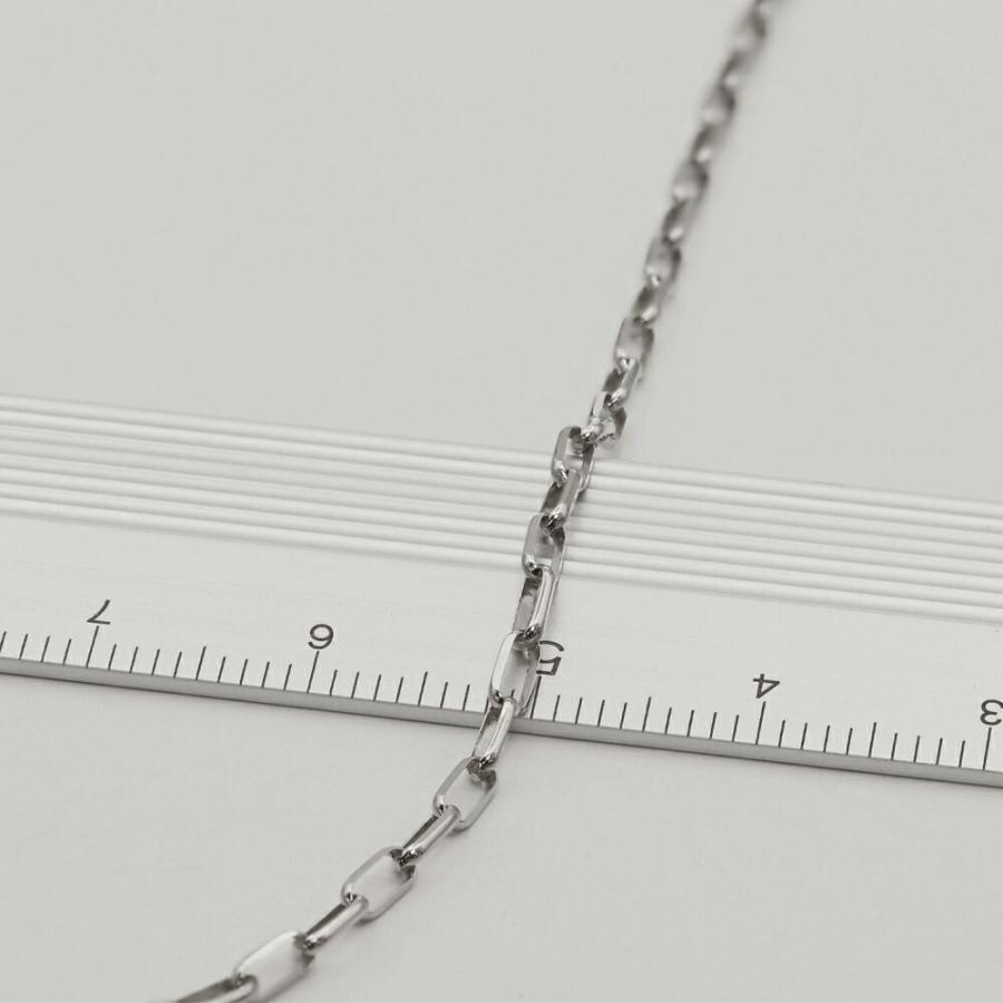ネックレス チェーン PT850 プラチナ サイドカットロングロールチェーン 幅2.1mm｜鎖 850pt 貴金属 ジュエリー レディース メンズの画像