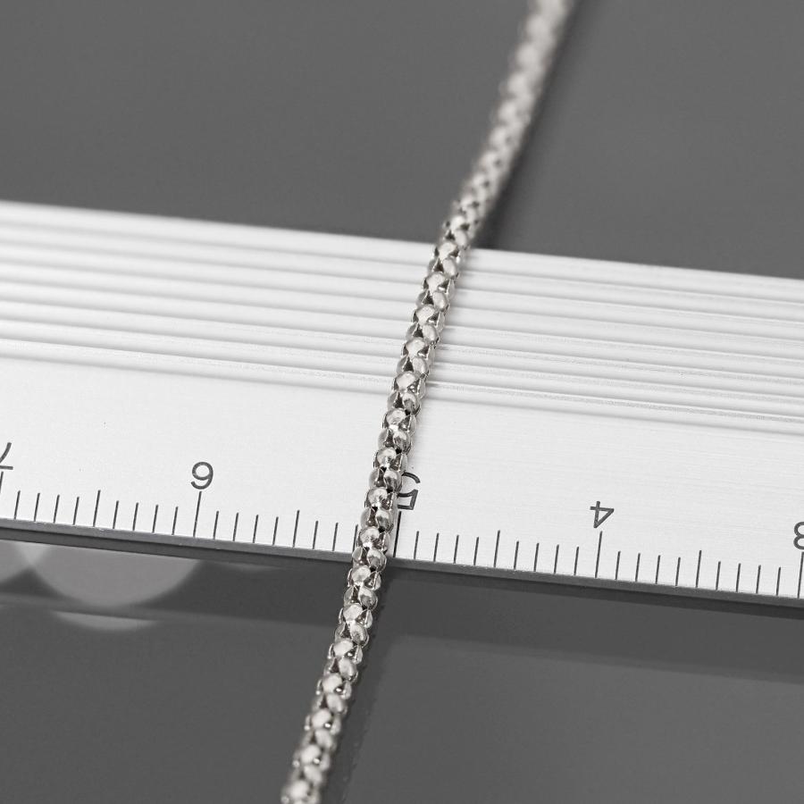 ネックレス チェーン PT850 プラチナ カットポンパチェーン 幅1.7mm｜鎖 850pt 貴金属 ジュエリー レディース メンズの画像