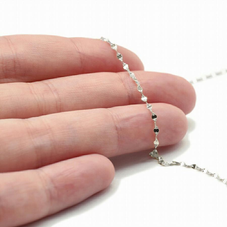 ネックレス チェーン PT850 プラチナ ペタルチェーン 幅1.3mm｜鎖