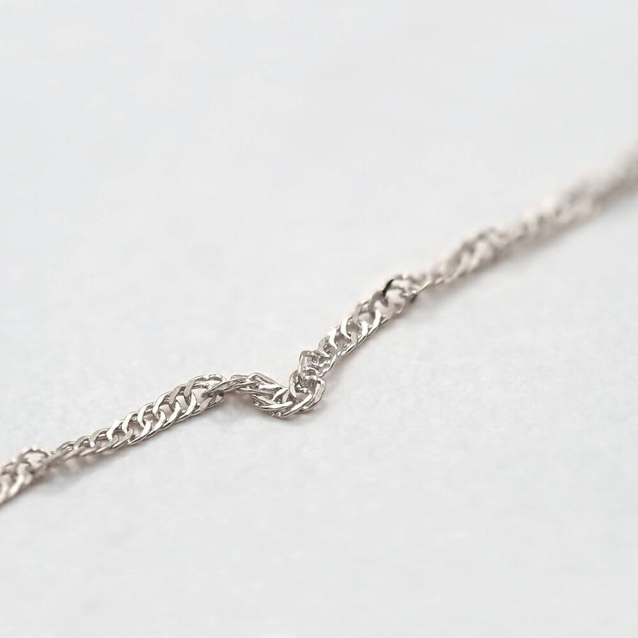 ネックレス チェーン PT850 プラチナ スクリューチェーン 幅1.0mm｜鎖