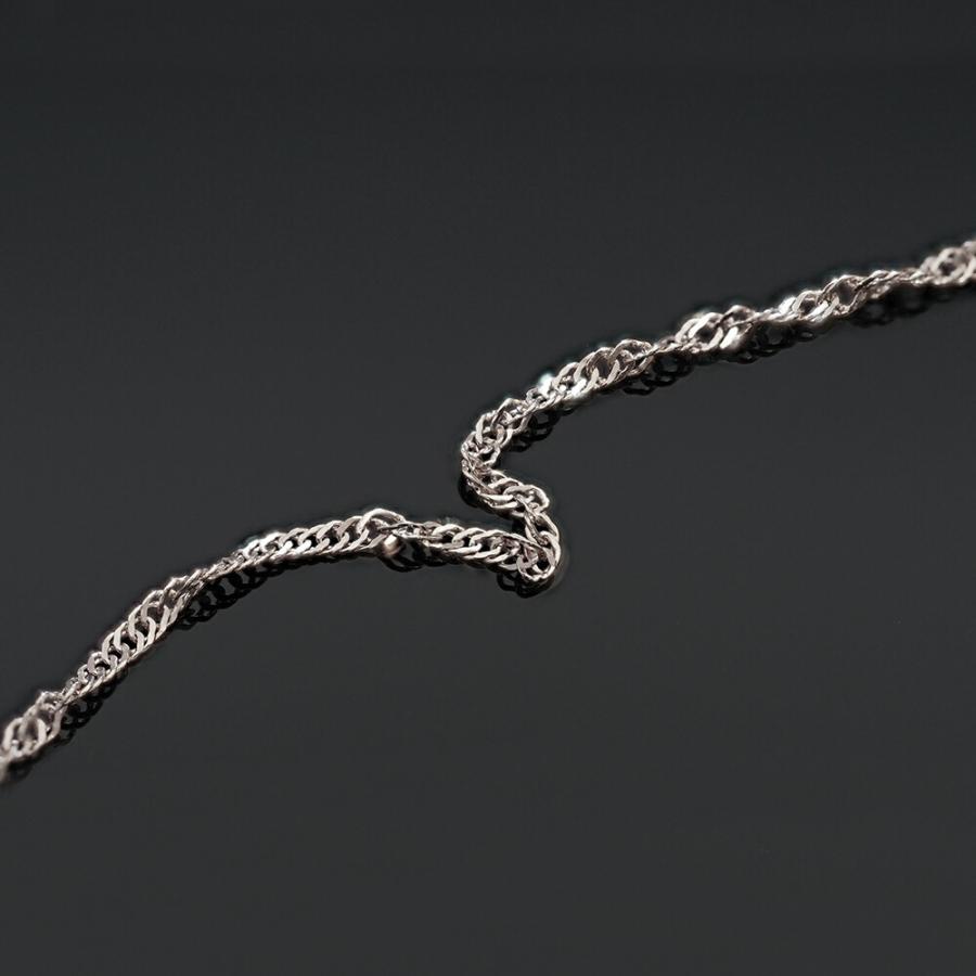 ネックレス チェーン PT850 プラチナ スクリューチェーン 幅1.2mm｜鎖