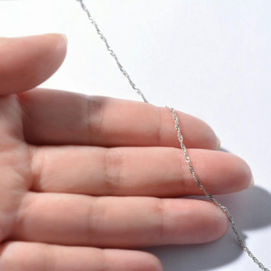 ネックレス チェーン PT850 プラチナ スクリューチェーン 幅1.3mm｜鎖