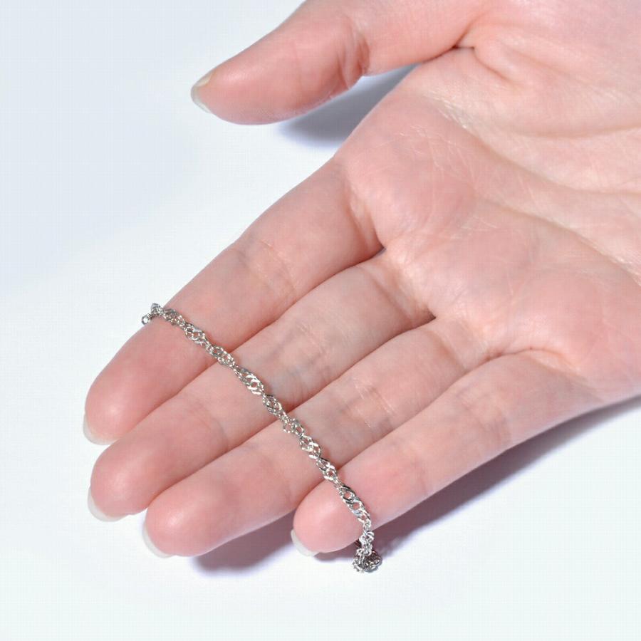 ネックレス チェーン PT850 プラチナ スクリューチェーン 幅2.4mm｜鎖