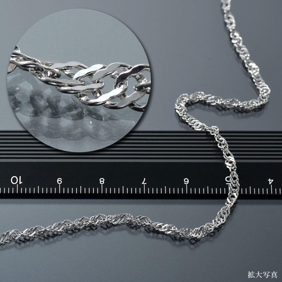 プラチナ850ネックレス　スクリューチェーンネックレス　2.4㎜幅　pt ネックレス チェーン PT850 プラチナ スクリューチェーン 幅2.4mm｜鎖