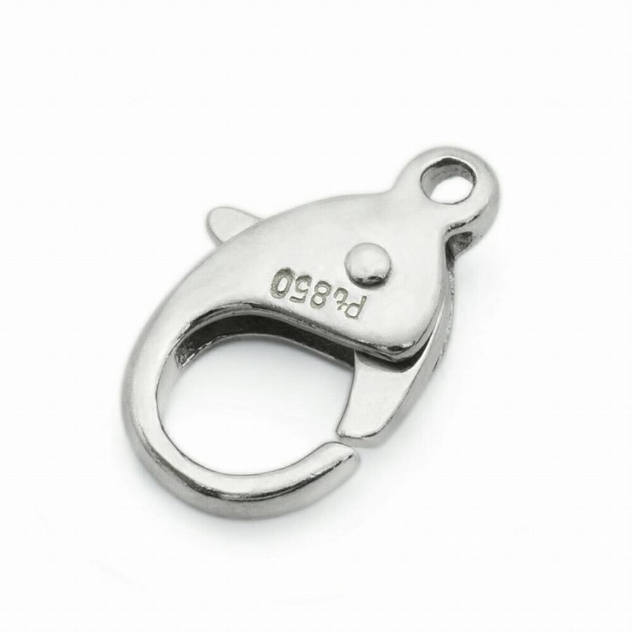 1個売り】 留め具 PT850 プラチナ フック 縦9.5mm カニカン カニ環