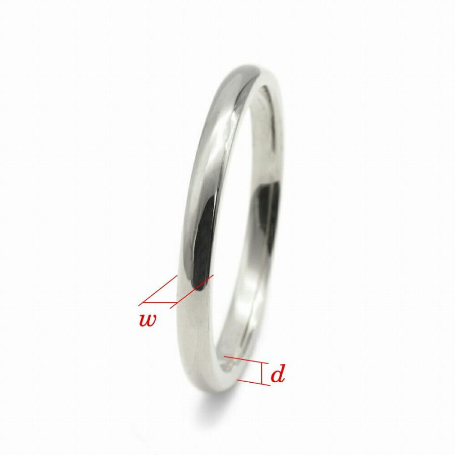 指輪 PT900 プラチナ 甲丸リング 幅2.0mm ピンキーリングもございます