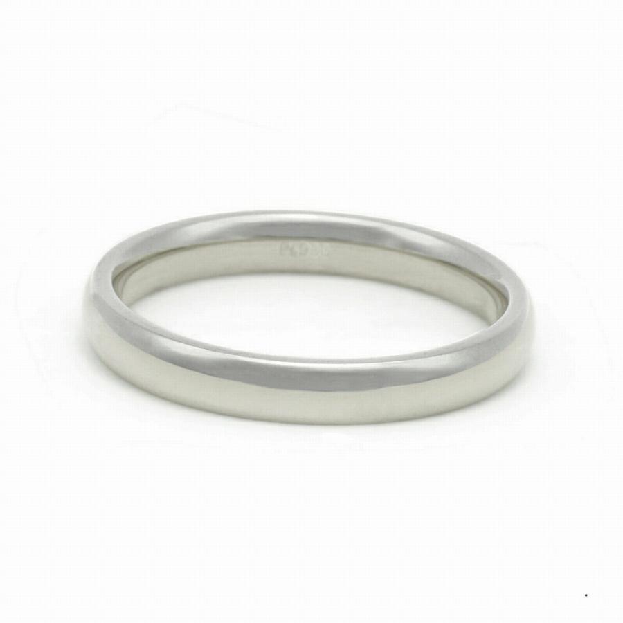 指輪 PT900 プラチナ 甲丸リング 幅3.0mm ピンキーリングもございます 地金リング｜900pt レディース メンズの画像