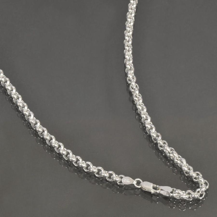 シルバー925 ネックレスチェーン 幅5.3mm 長さ50cm シルバーチェーン 925 ネックレスチェーンのみ あずき 小豆 50cm