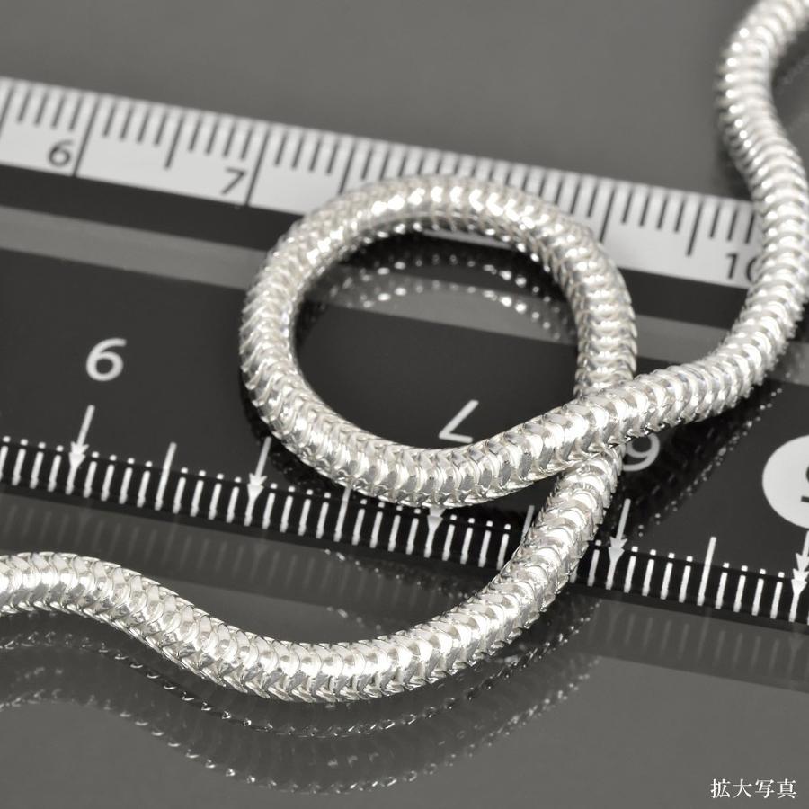 ブレスレット チェーン シルバー925 スネークチェーン 幅3.2mm 長さ18cm｜鎖 銀 Silver アクセサリー メンズ｜rubby｜02