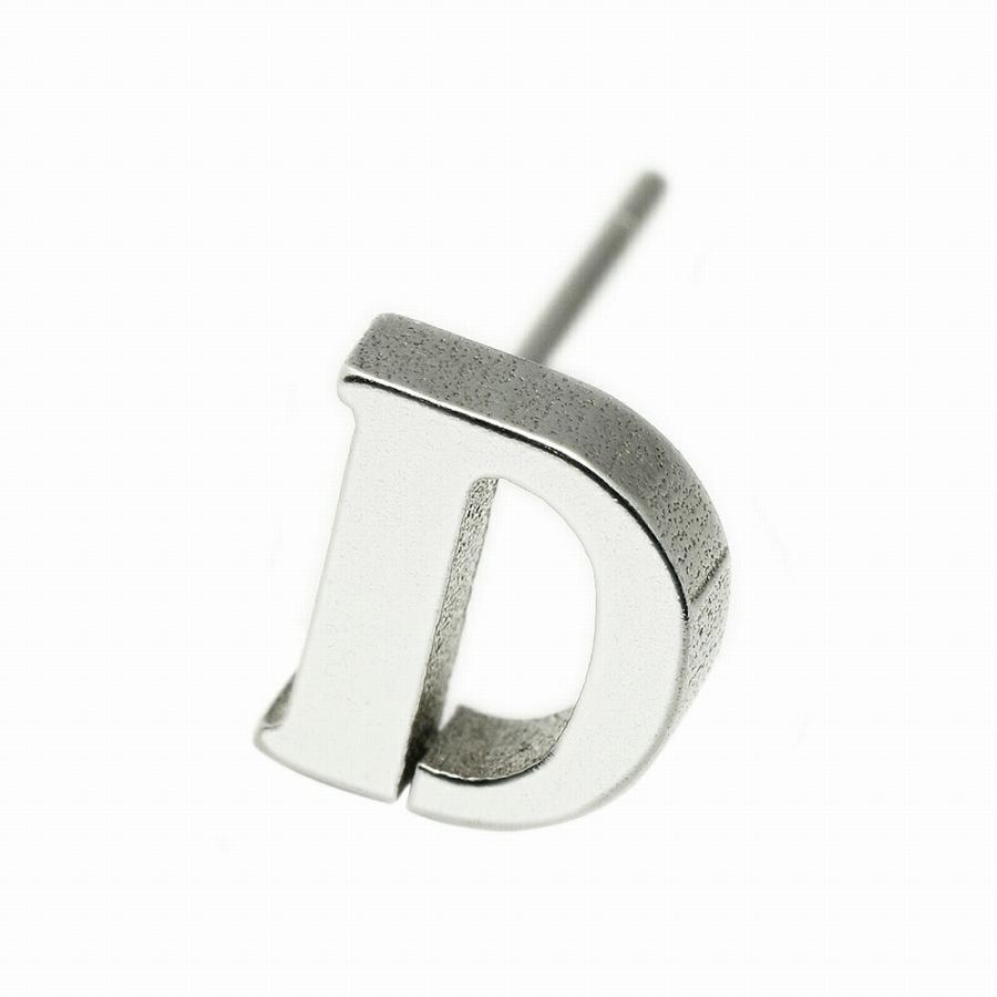 バラ売り/1個】 ピアス ステンレス D イニシャルのピアス 